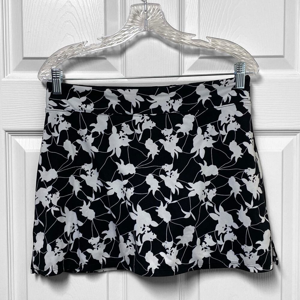 Colorado Clothing Tranquility Skort Womens Small S Black White Floral Pull On